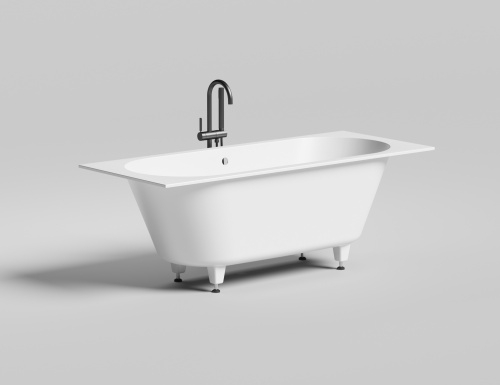 Ванна из искусственного камня Salini ORNELLA 104623M 170х70 встраиваемая прямоугольная с ножками - фото 2